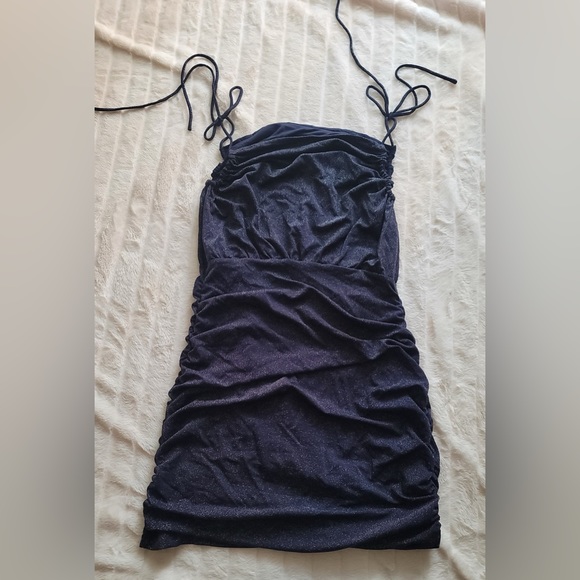 Free People | Navy Blue Glitter dress | Size L | NWOT - Picture 5 of 5